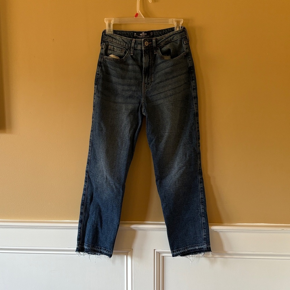 Hollister Raw Hem Straight Jeans